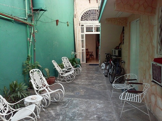 'Interior patio' Casas particulares are an alternative to hotels in Cuba.